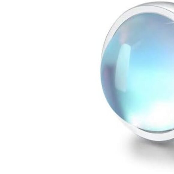 Earrings for Sensitive Ears Synthetic Moonstone Earrings Round Earrings Sterling - Picture 1 of 6